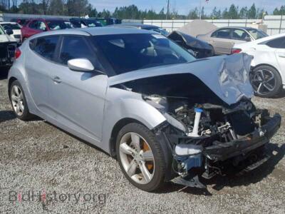 2012 Hyundai VELOSTER, silver — VIN KMHTC6AD8CU037041, Copart