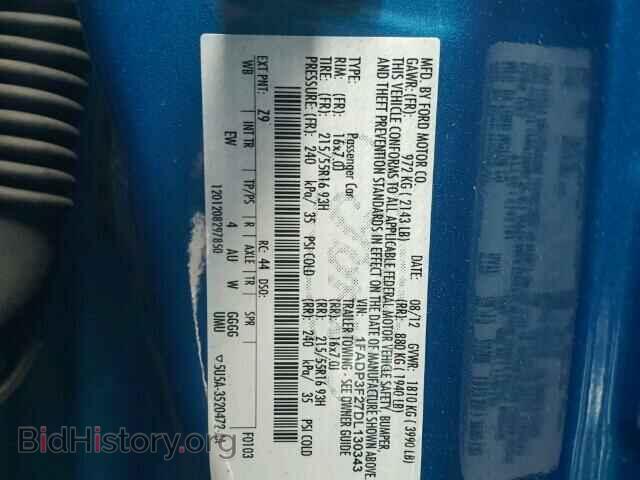 2013 FORD FOCUS - VIN: 1FADP3F27DL130343 - Photo 10