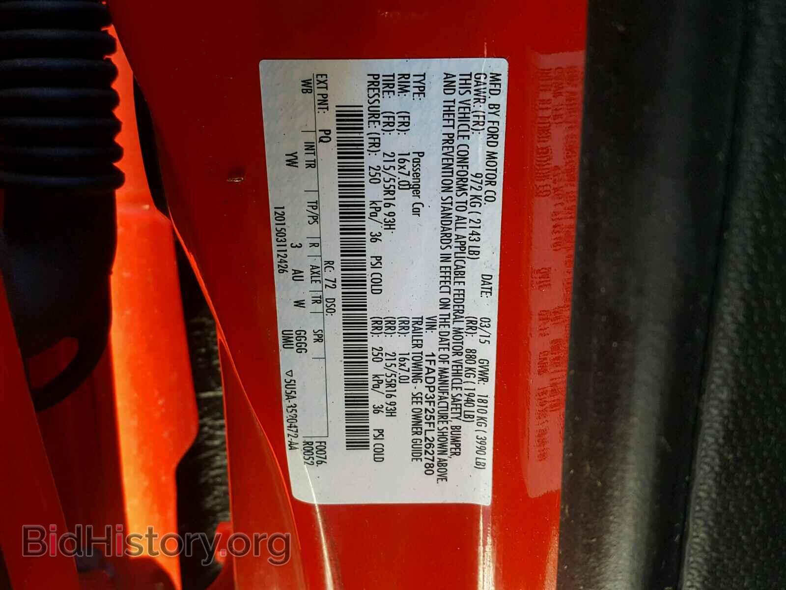 2015 FORD FOCUS - VIN: 1FADP3F25FL262780 - Фото 10