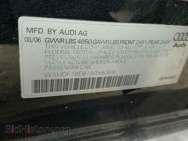 2007 AUDI A4 - VIN: WAUDF78E87A059369 - Photo 10
