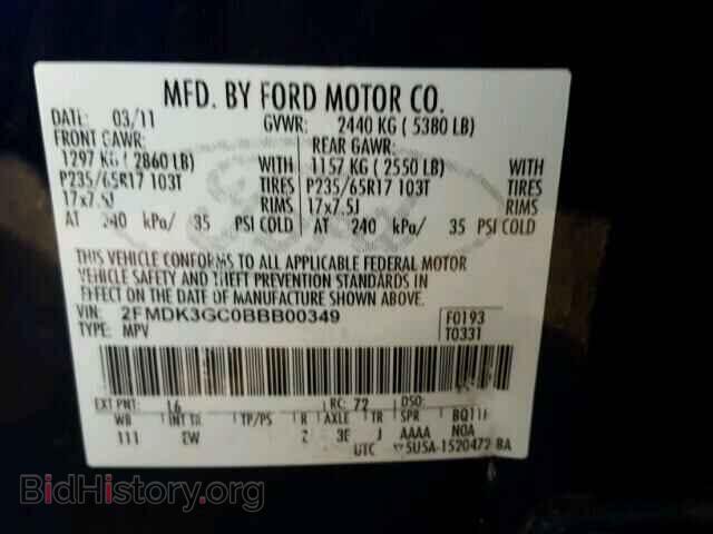 2011 FORD EDGE - VIN: 2FMDK3GC0BBB00349 - Photo 10