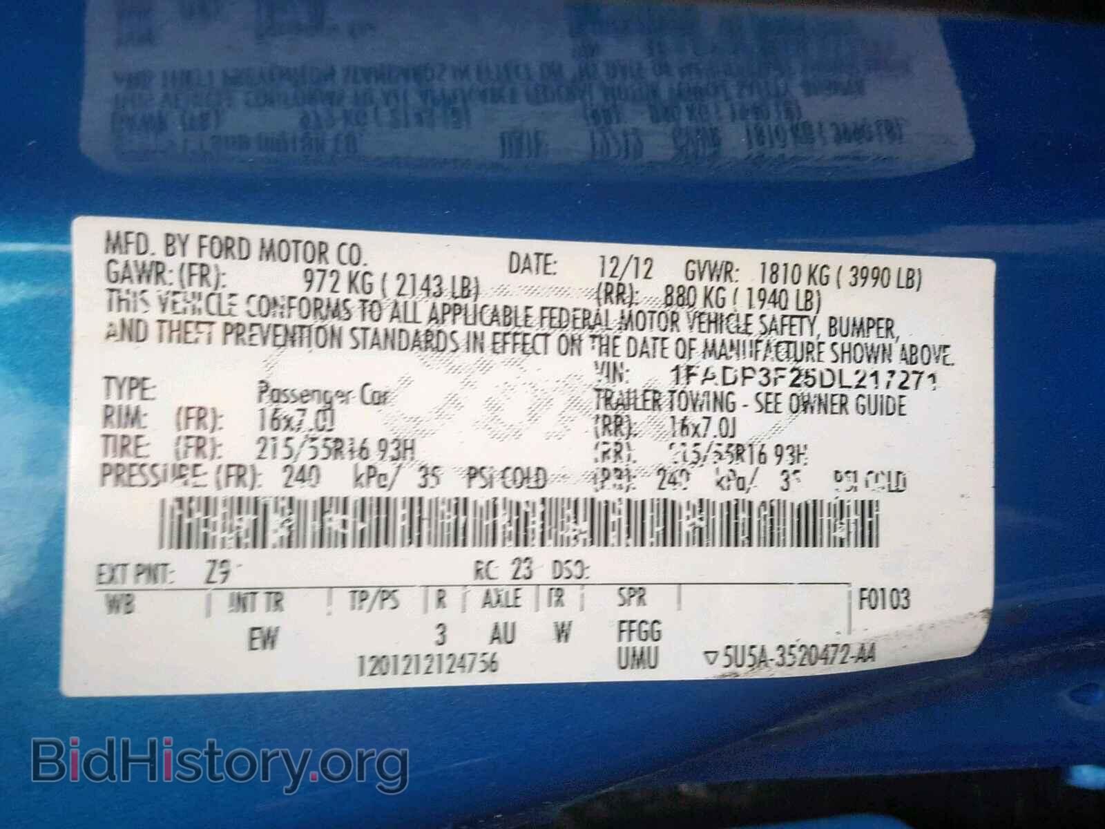 2013 FORD FOCUS SE - VIN: 1FADP3F25DL217271 - Фото 10