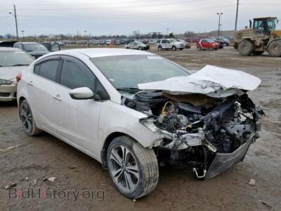 2014 Kia FORTE EX, белый — VIN KNAFX4A84E5076703, Copart
