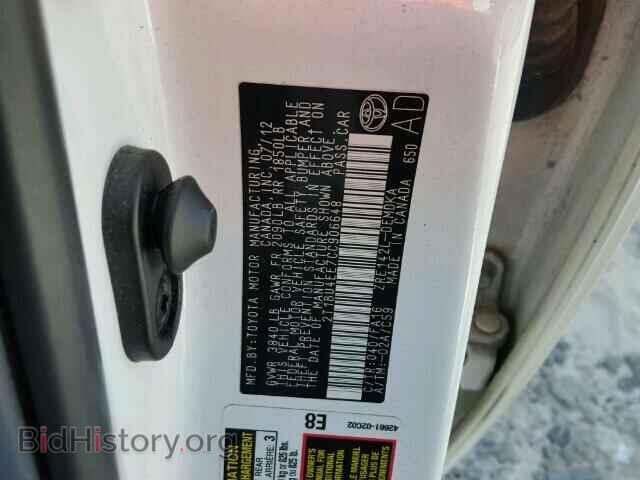 2012 TOYOTA COROLLA - VIN: 2T1BU4EE7CC906648 - Фото 10