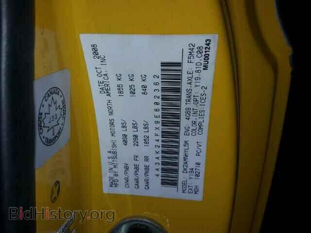 2009 MITSUBISHI ECLIPSE - VIN: 4A3AK24FX9E602362 - Фото 10