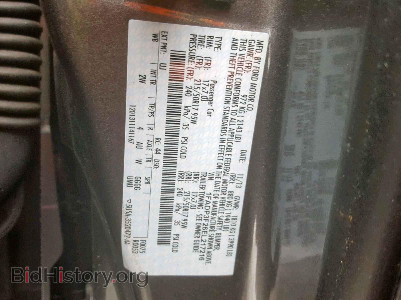 2014 FORD FOCUS SE - VIN: 1FADP3F26EL217216 - Фото 10