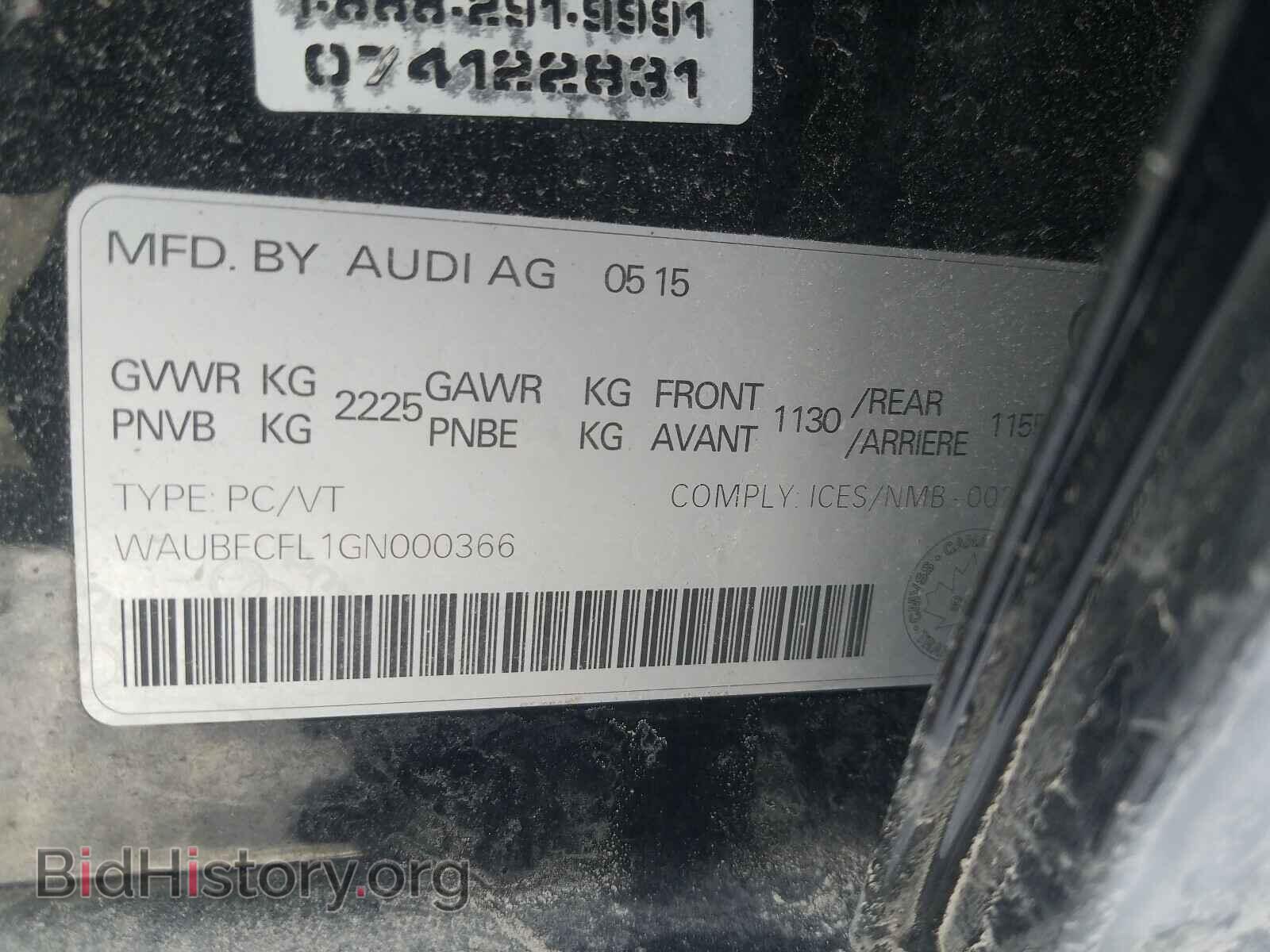 2016 AUDI A4 - VIN: WAUBFCFL1GN000366 - Фото 10