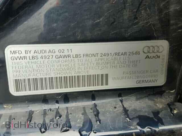 2011 AUDI A4 - VIN: WAUFFAFL2BN044990 - Фото 10