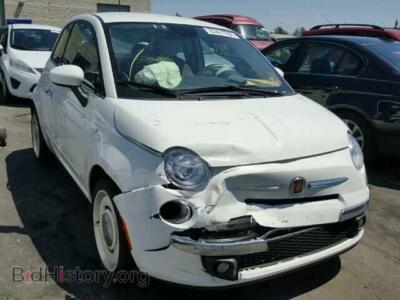 2015 Fiat 500 500 Lounge, white — VIN 3C3CFFCR2FT570820, Copart