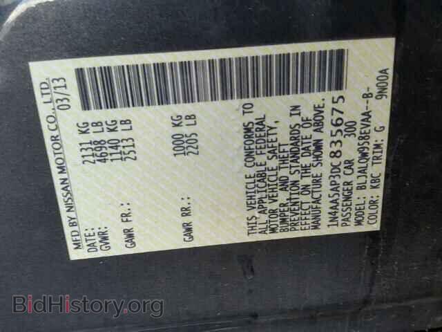 2013 NISSAN MAXIMA - VIN: 1N4AA5AP3DC835675 - Photo 10