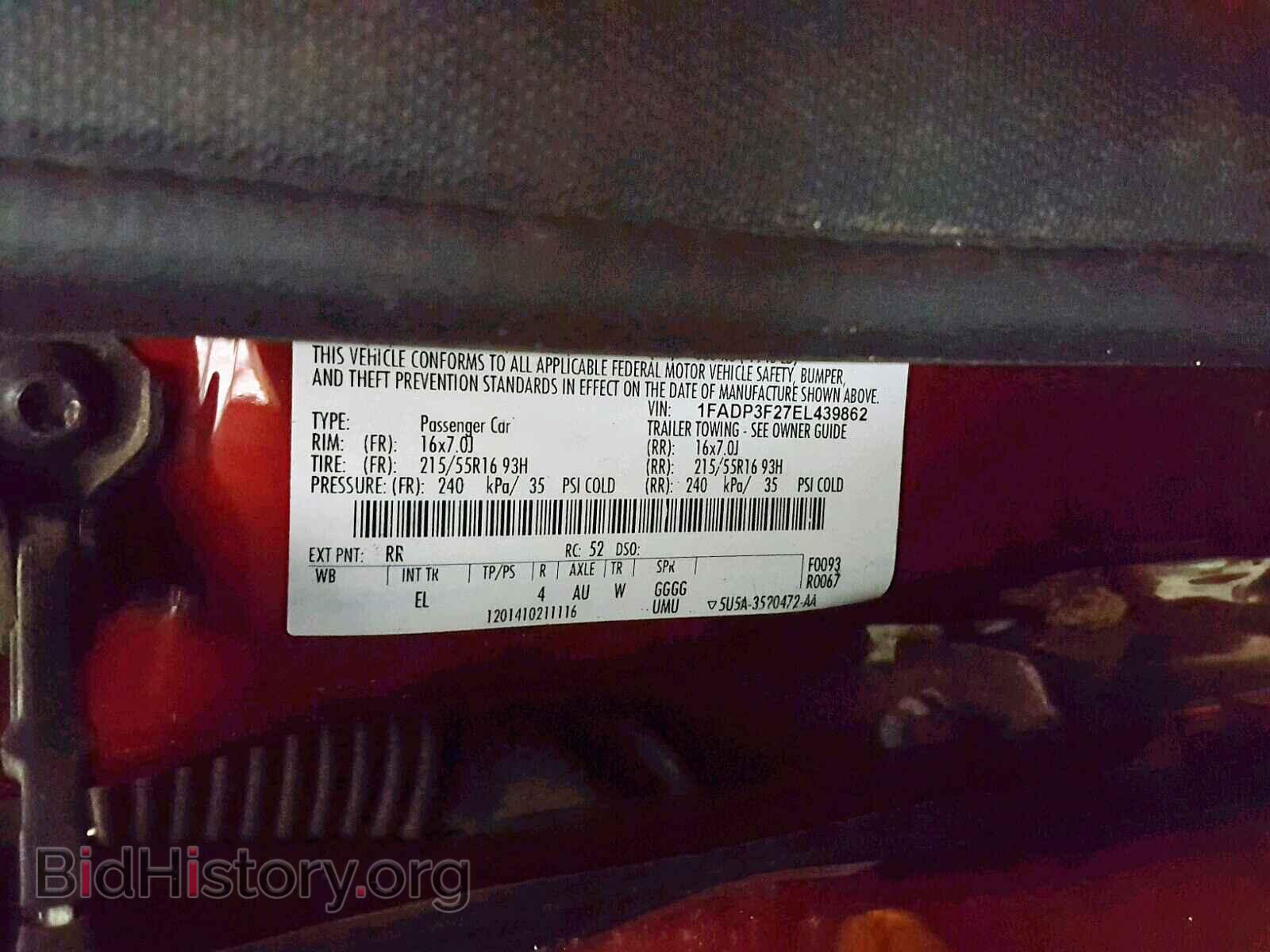 2014 FORD FOCUS SE - VIN: 1FADP3F27EL439862 - Фото 10
