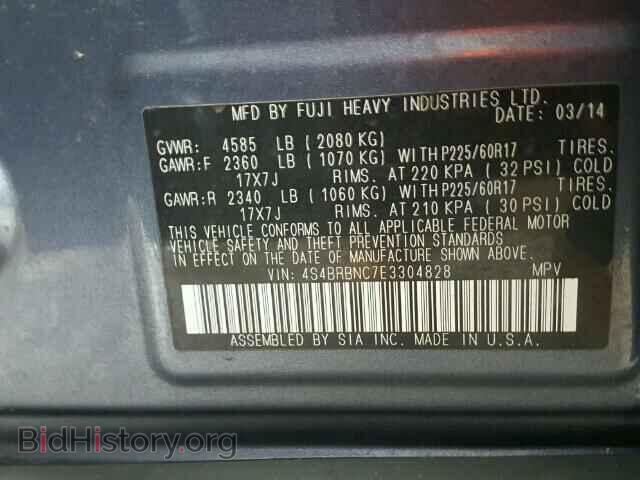 2014 SUBARU OUTBACK - VIN: 4S4BRBNC7E3304828 - Фото 10