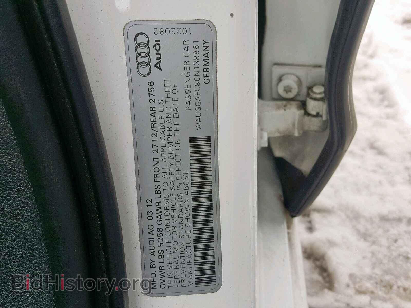 2012 AUDI A6 - VIN: WAUGGAFC8CN138861 - Photo 10