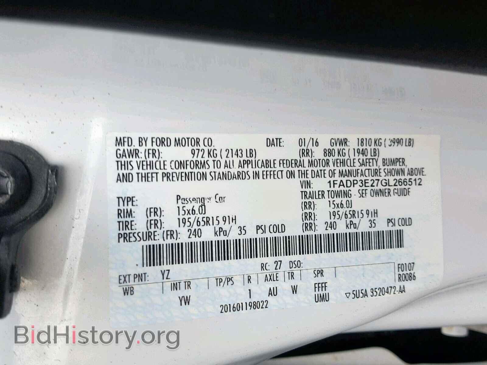 2016 FORD FOCUS - VIN: 1FADP3E27GL266512 - Photo 10