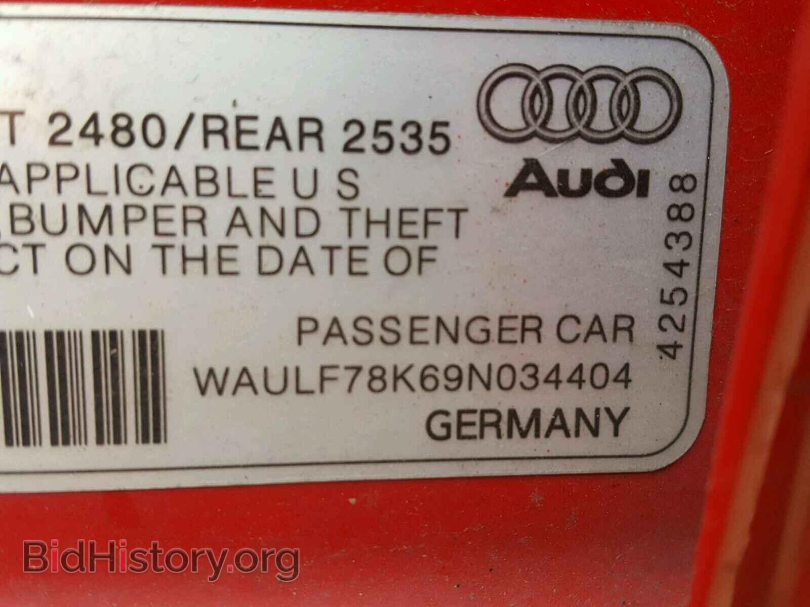 2009 AUDI A4 - VIN: WAULF78K69N034404 - Фото 10