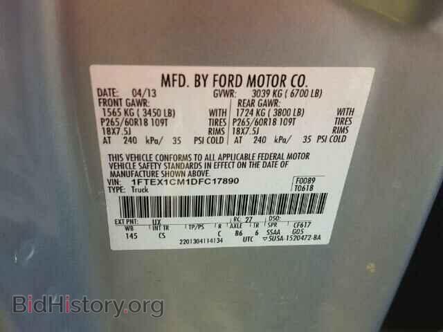 2013 FORD F150 - VIN: 1FTEX1CM1DFC17890 - Фото 10