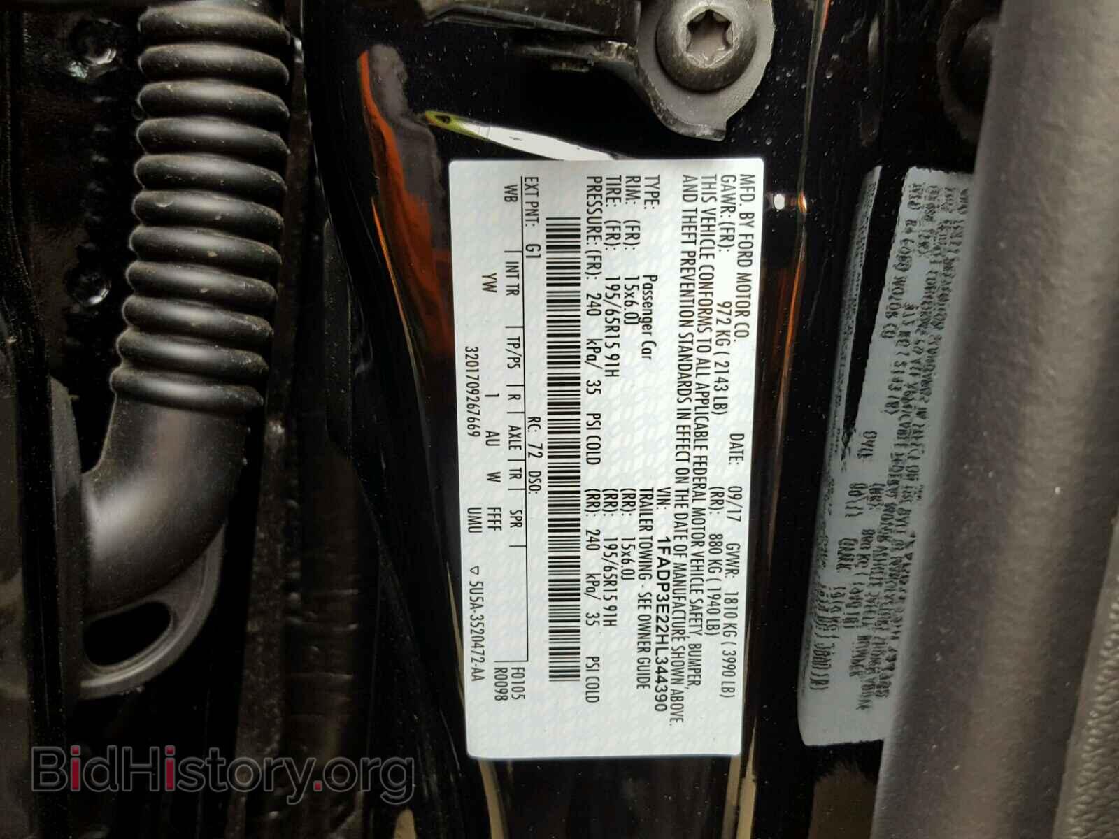 2017 FORD FOCUS - VIN: 1FADP3E22HL344390 - Photo 10