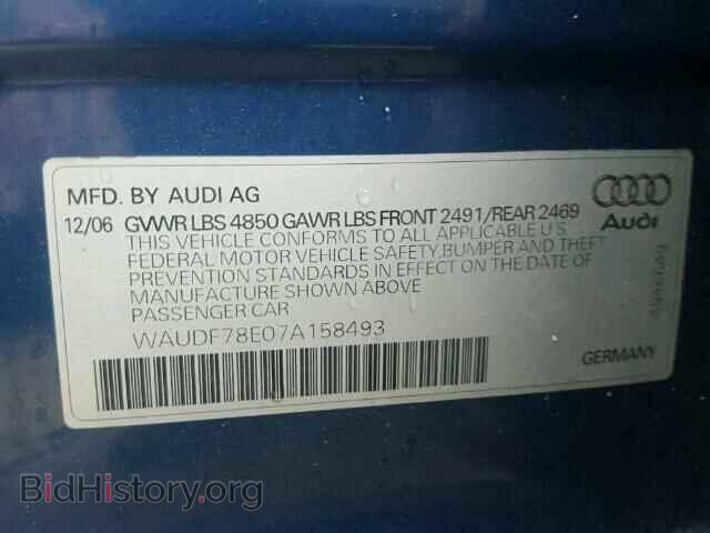 2007 AUDI A4 - VIN: WAUDF78E07A158493 - Фото 10