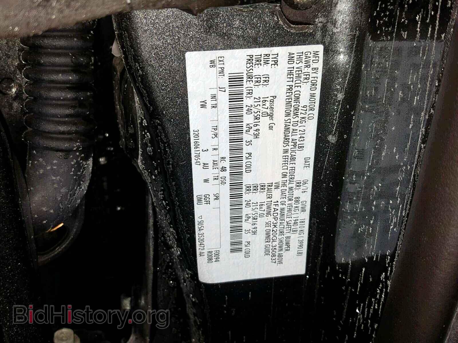 2016 FORD FOCUS SE - VIN: 1FADP3K20GL350837 - Фото 10
