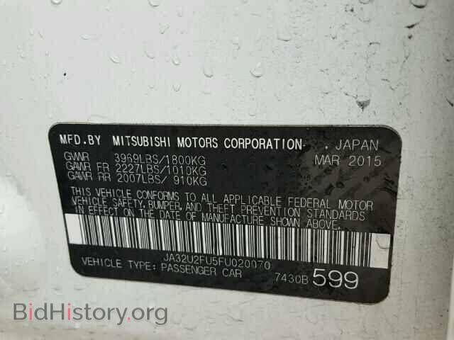 2015 MITSUBISHI LANCER - VIN: JA32U2FU5FU020070 - Фото 10