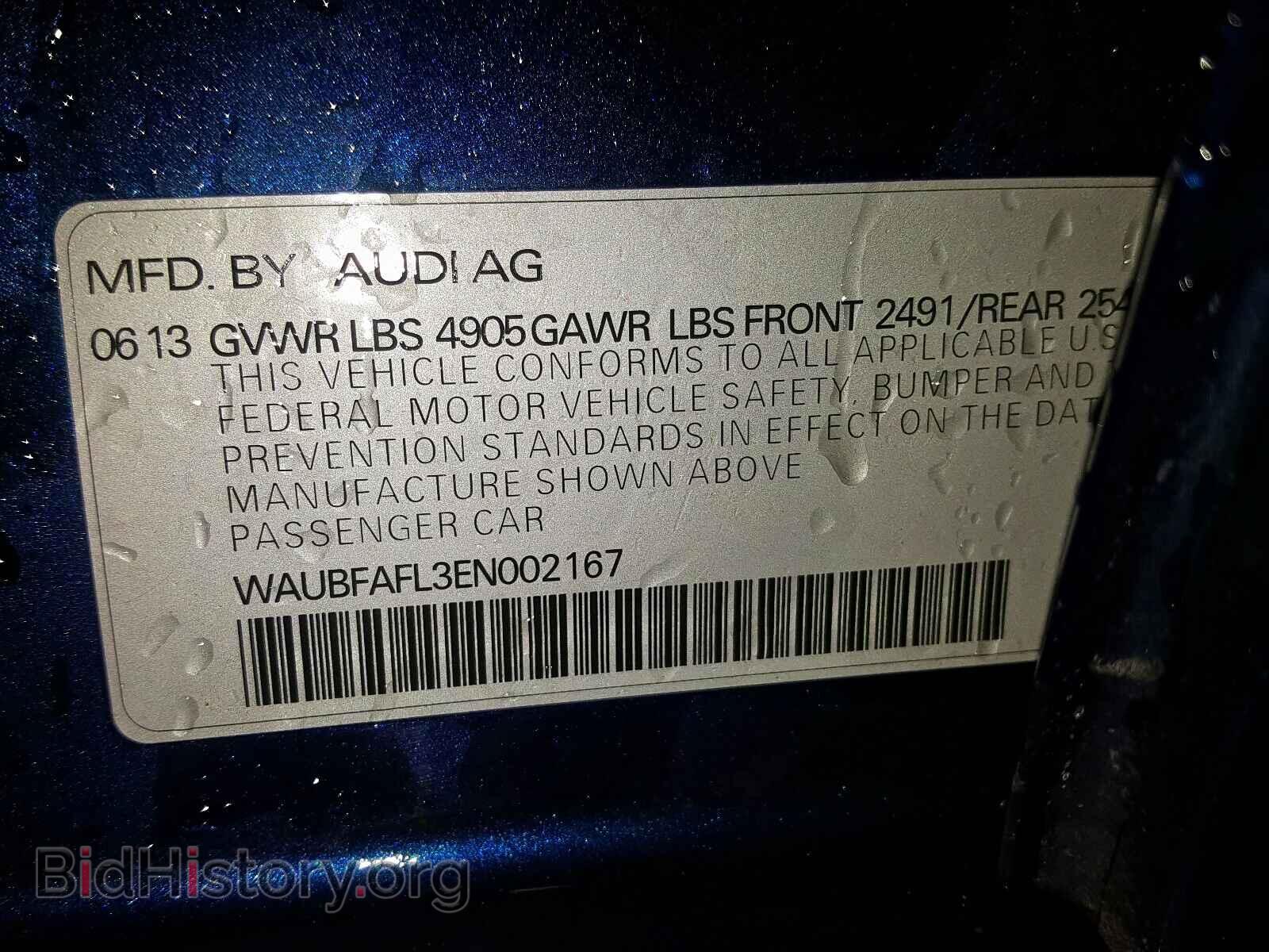 2014 AUDI A4 - VIN: WAUBFAFL3EN002167 - Фото 10