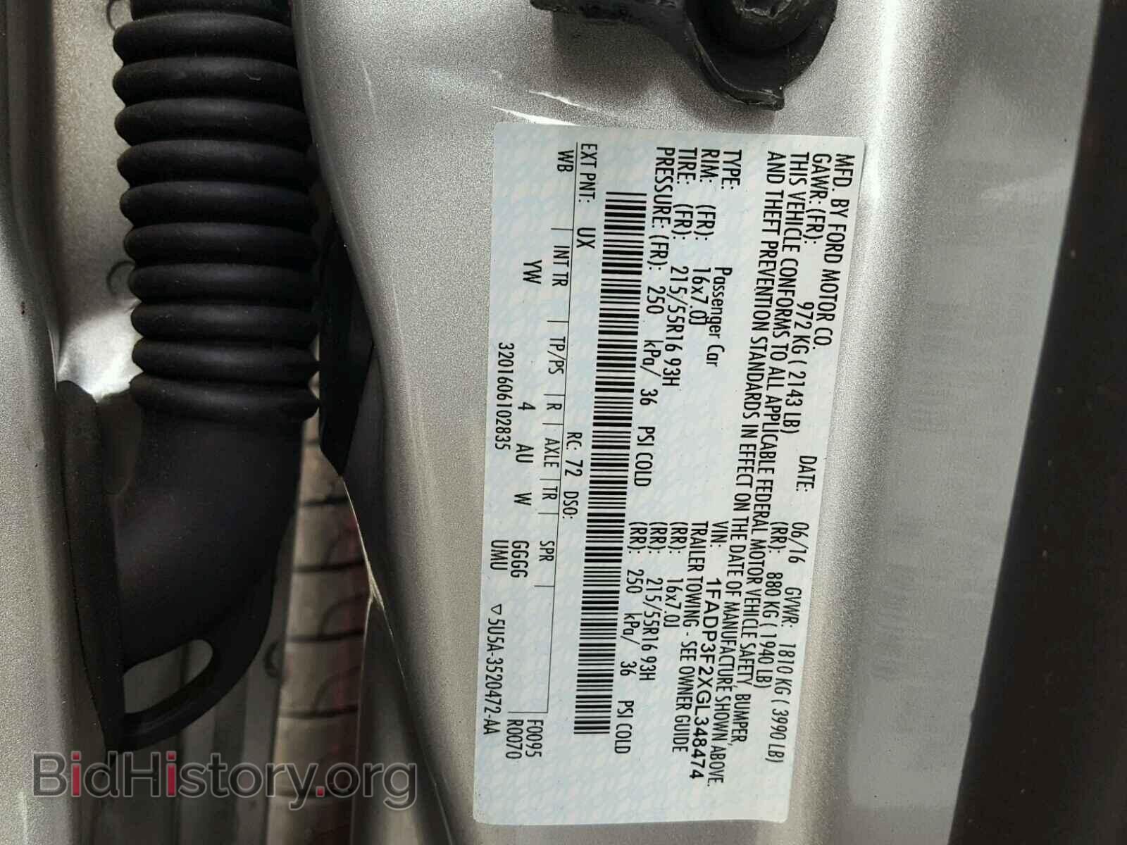 2016 FORD FOCUS - VIN: 1FADP3F2XGL348474 - Фото 10