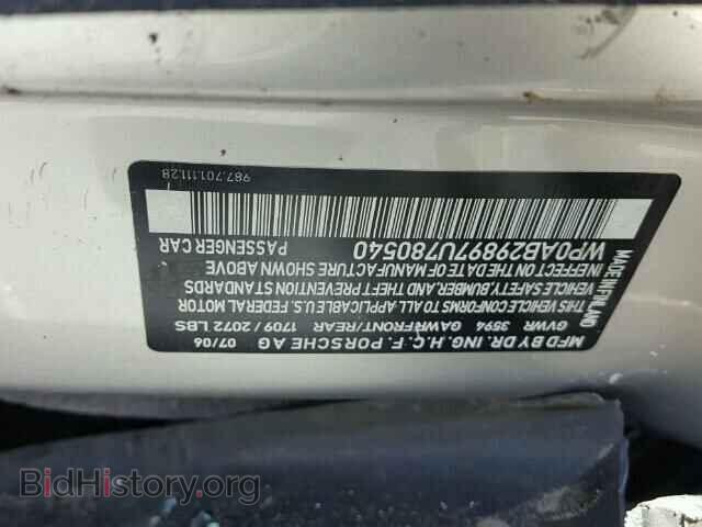 2007 PORSCHE CAYMAN - VIN: WP0AB29897U780540 - Фото 10