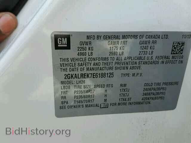 2014 GMC TERRAIN - VIN: 2GKALREK7E6188125 - Фото 10