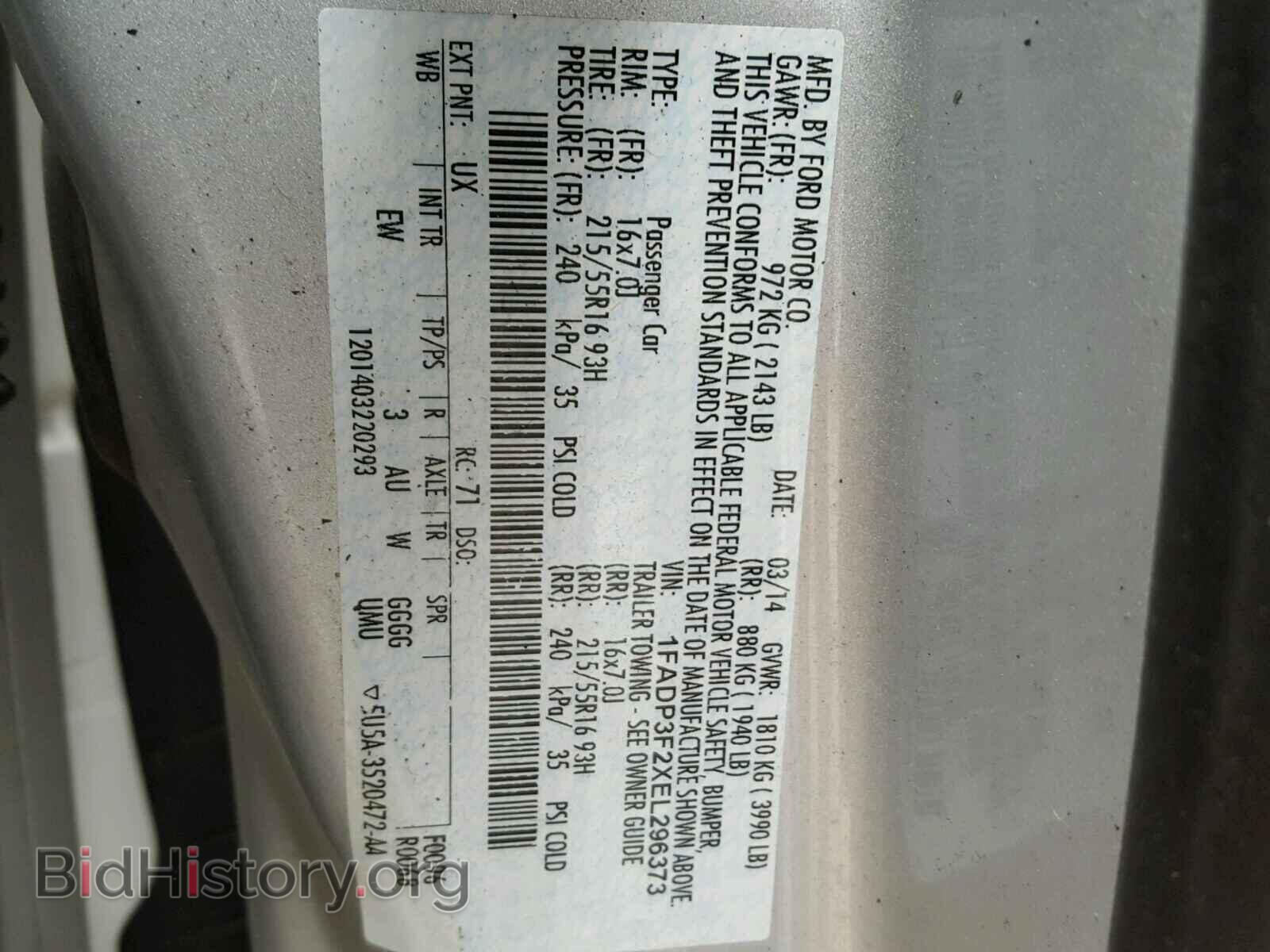 2014 FORD FOCUS - VIN: 1FADP3F2XEL296373 - Photo 10