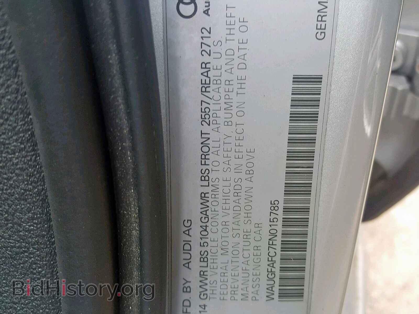 2015 AUDI A6 - VIN: WAUGFAFC7FN015785 - Фото 10