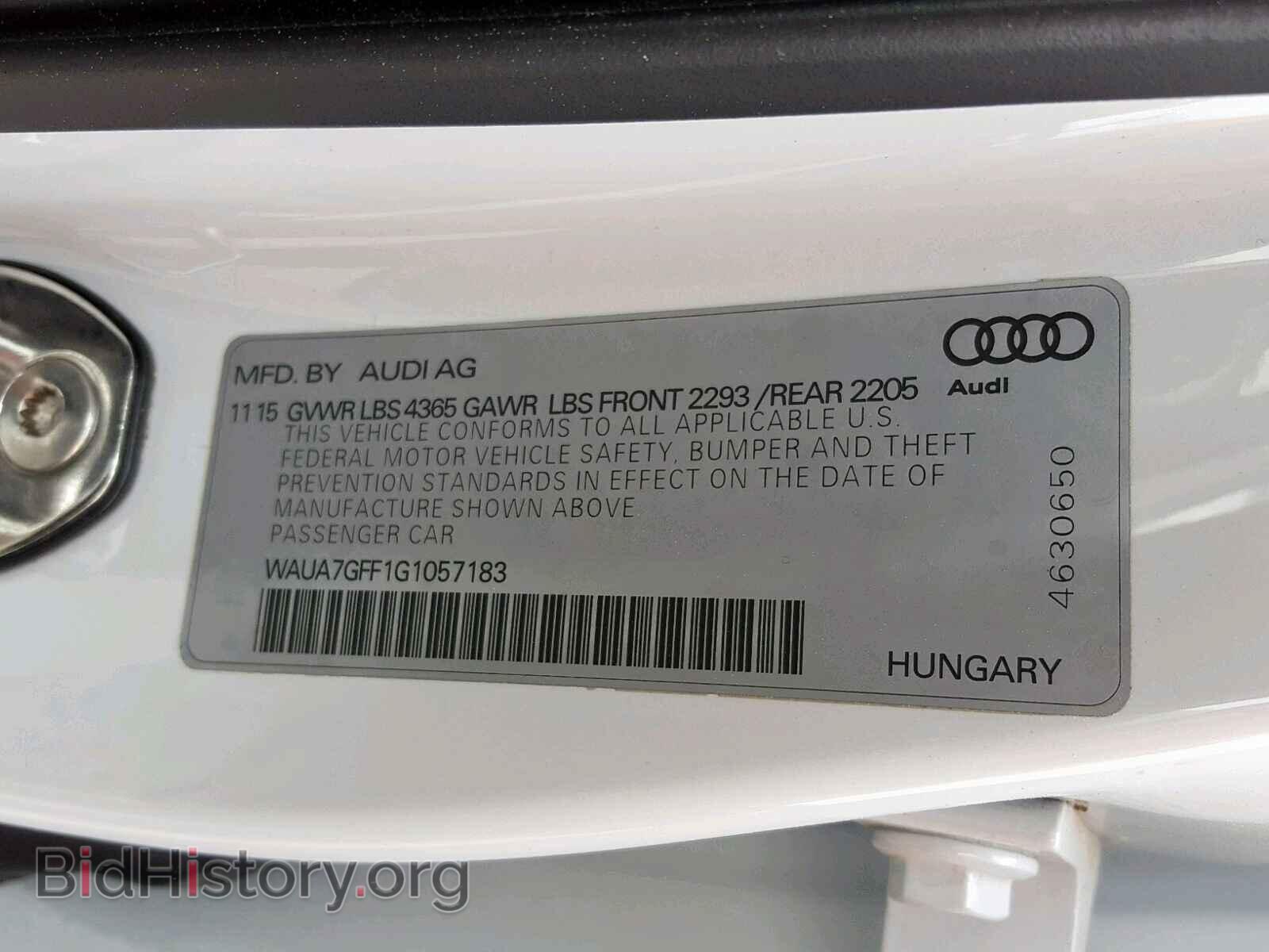 2016 AUDI A3 - VIN: WAUA7GFF1G1057183 - Фото 10
