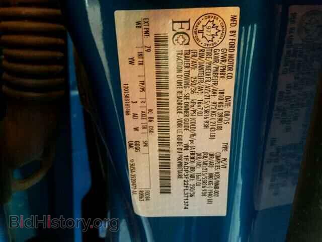 2015 FORD FOCUS - VIN: 1FADP3F22FL371374 - Фото 10