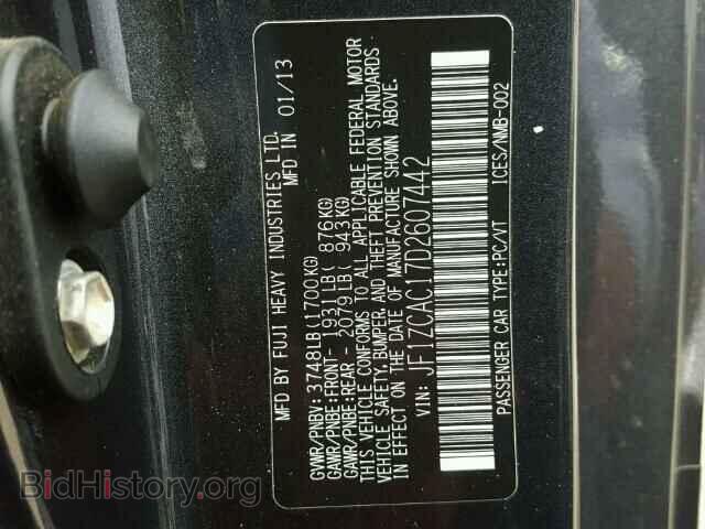 2013 SUBARU BRZ - VIN: JF1ZCAC17D2607442 - Фото 10