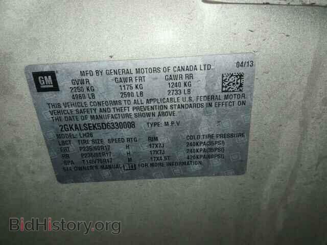 2013 GMC TERRAIN - VIN: 2GKALSEK5D6330008 - Photo 10