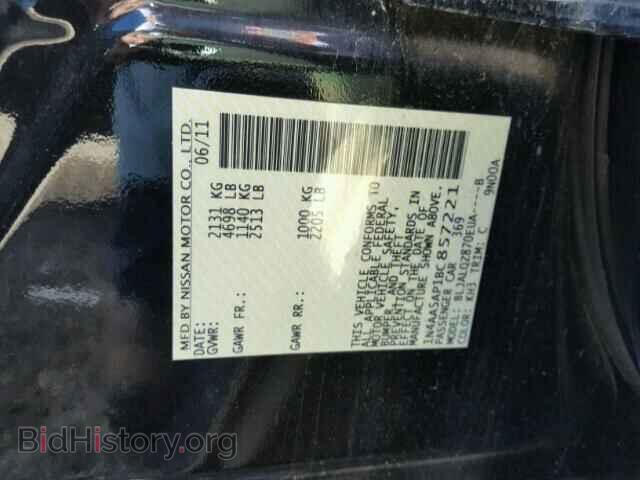 2011 NISSAN MAXIMA - VIN: 1N4AA5AP1BC857221 - Фото 10