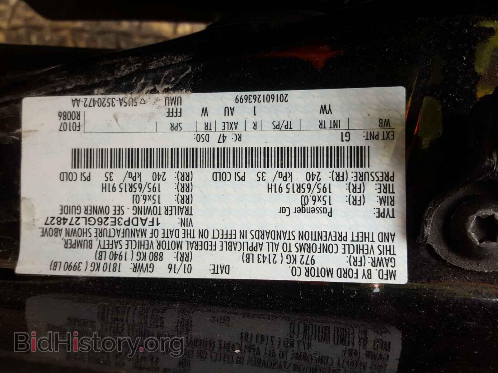 2016 FORD FOCUS - VIN: 1FADP3E26GL274827 - Фото 10
