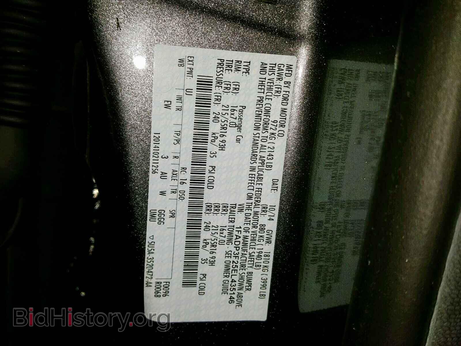 2014 FORD FOCUS SE - VIN: 1FADP3F25EL435146 - Фото 10