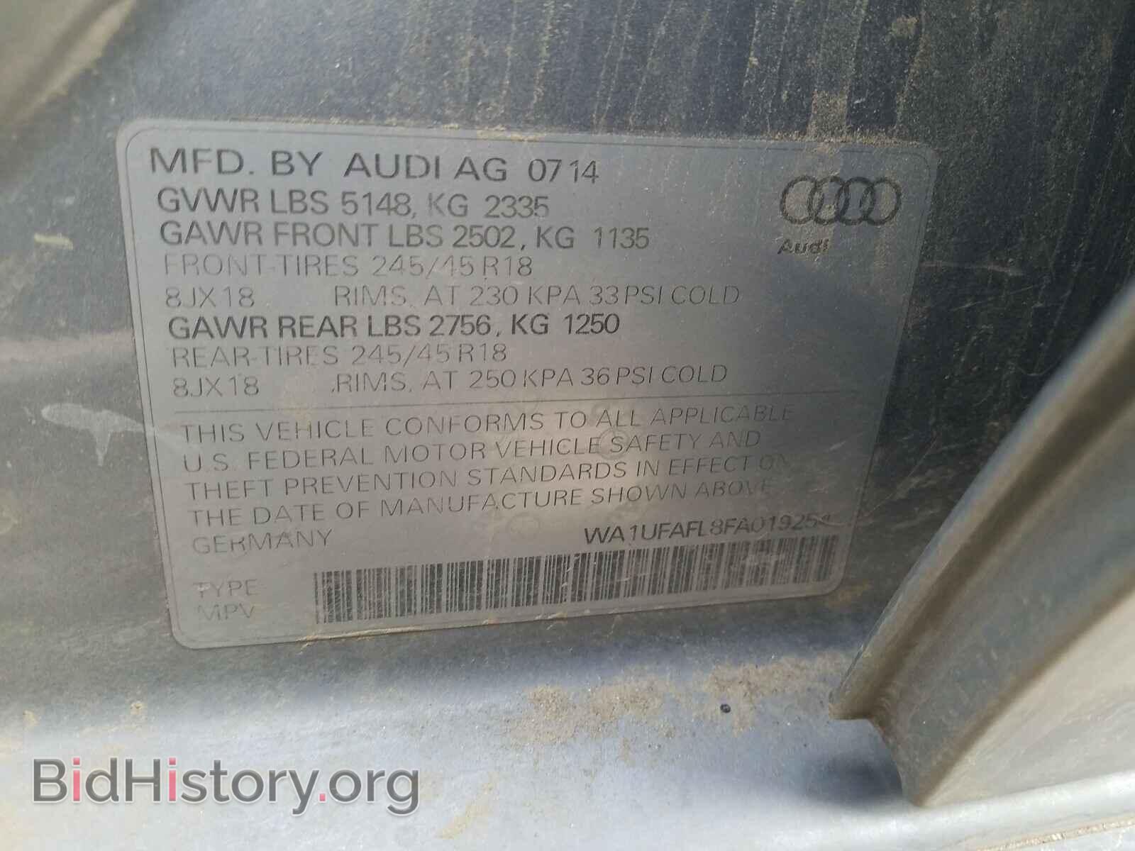 2015 AUDI A4 - VIN: WA1UFAFL8FA019254 - Фото 10