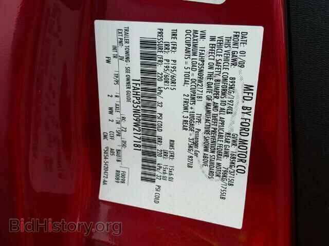 2009 FORD FOCUS - VIN: 1FAHP35N09W217181 - Фото 10