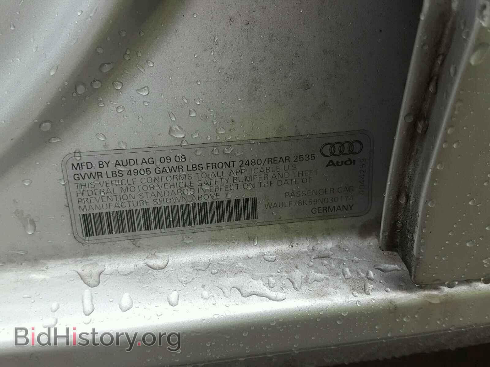2009 AUDI A4 - VIN: WAULF78K69N030174 - Фото 10