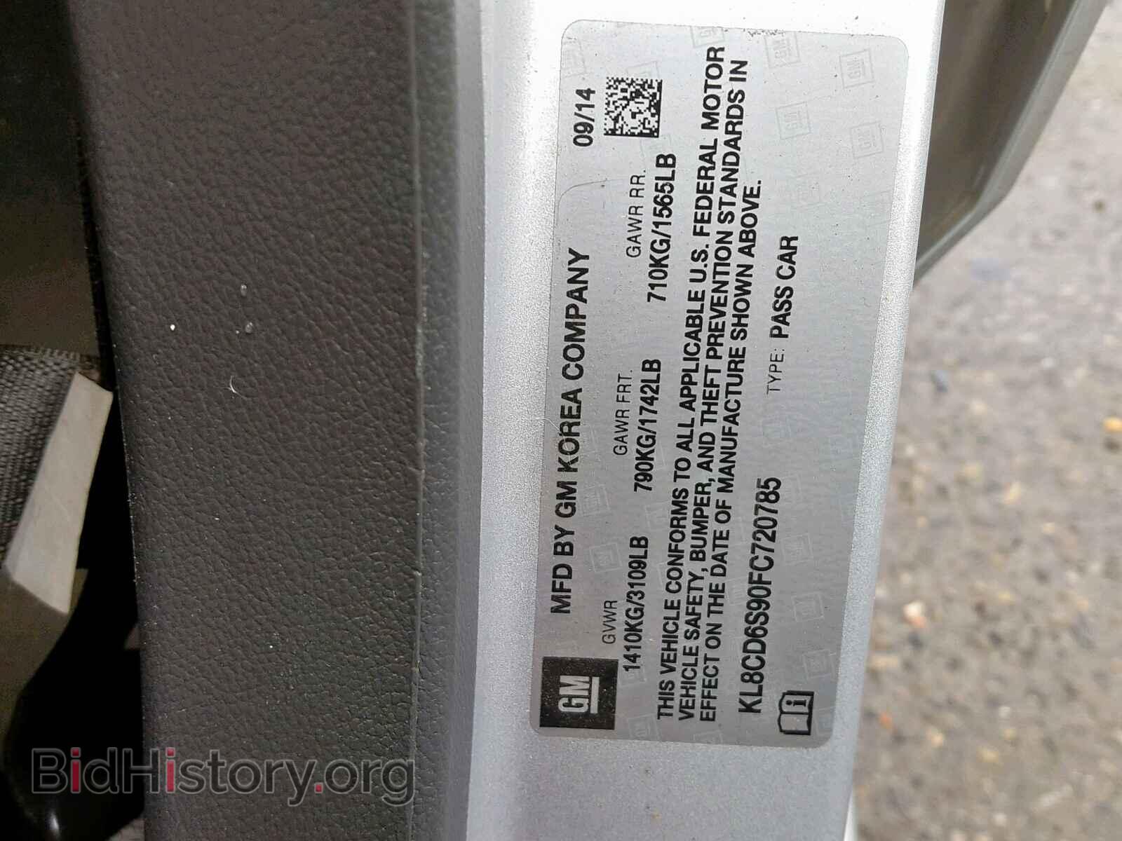 2015 CHEVROLET SPARK - VIN: KL8CD6S90FC720785 - Фото 10