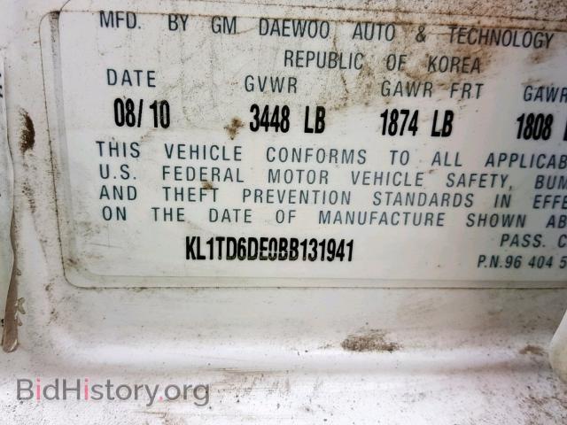 2011 CHEVROLET AVEO - VIN: KL1TD6DE0BB131941 - Фото 10