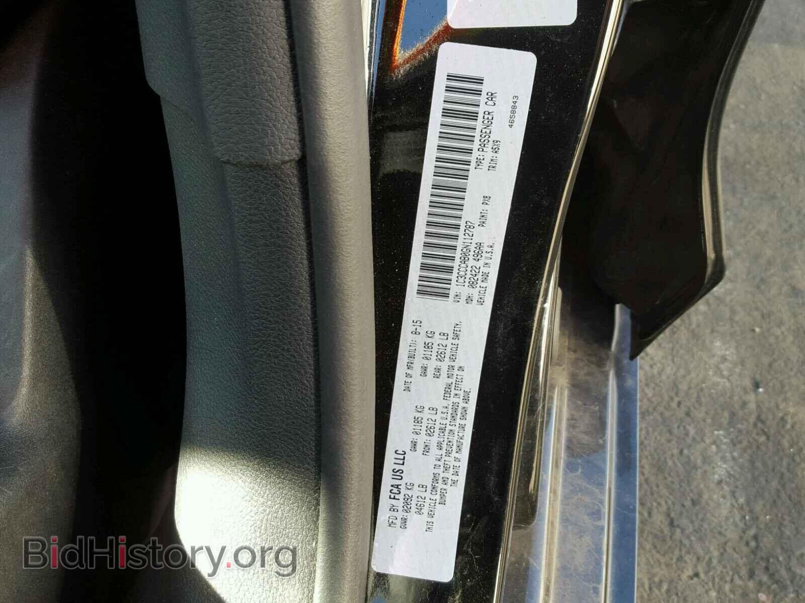 2016 CHRYSLER 200 - VIN: 1C3CCCAB0GN112787 - Фото 10