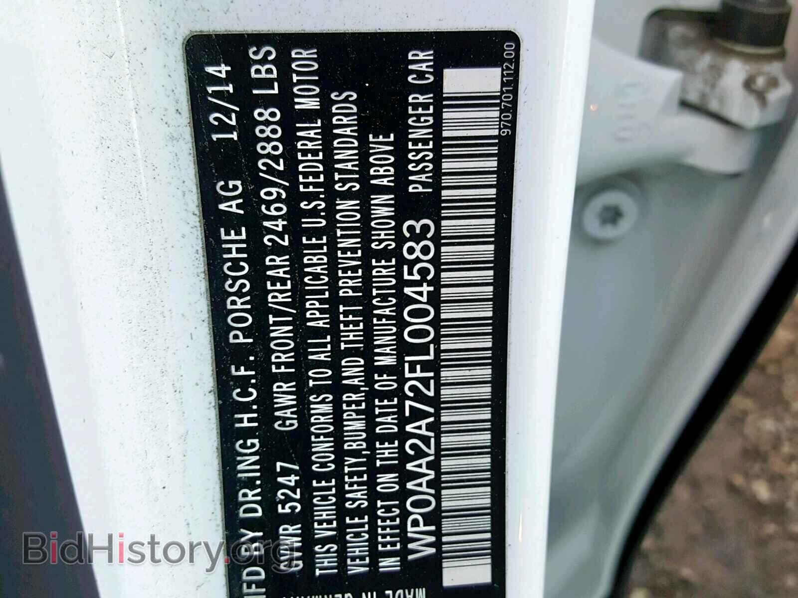 2015 PORSCHE PANAMERA - VIN: WP0AA2A72FL004583 - Фото 10