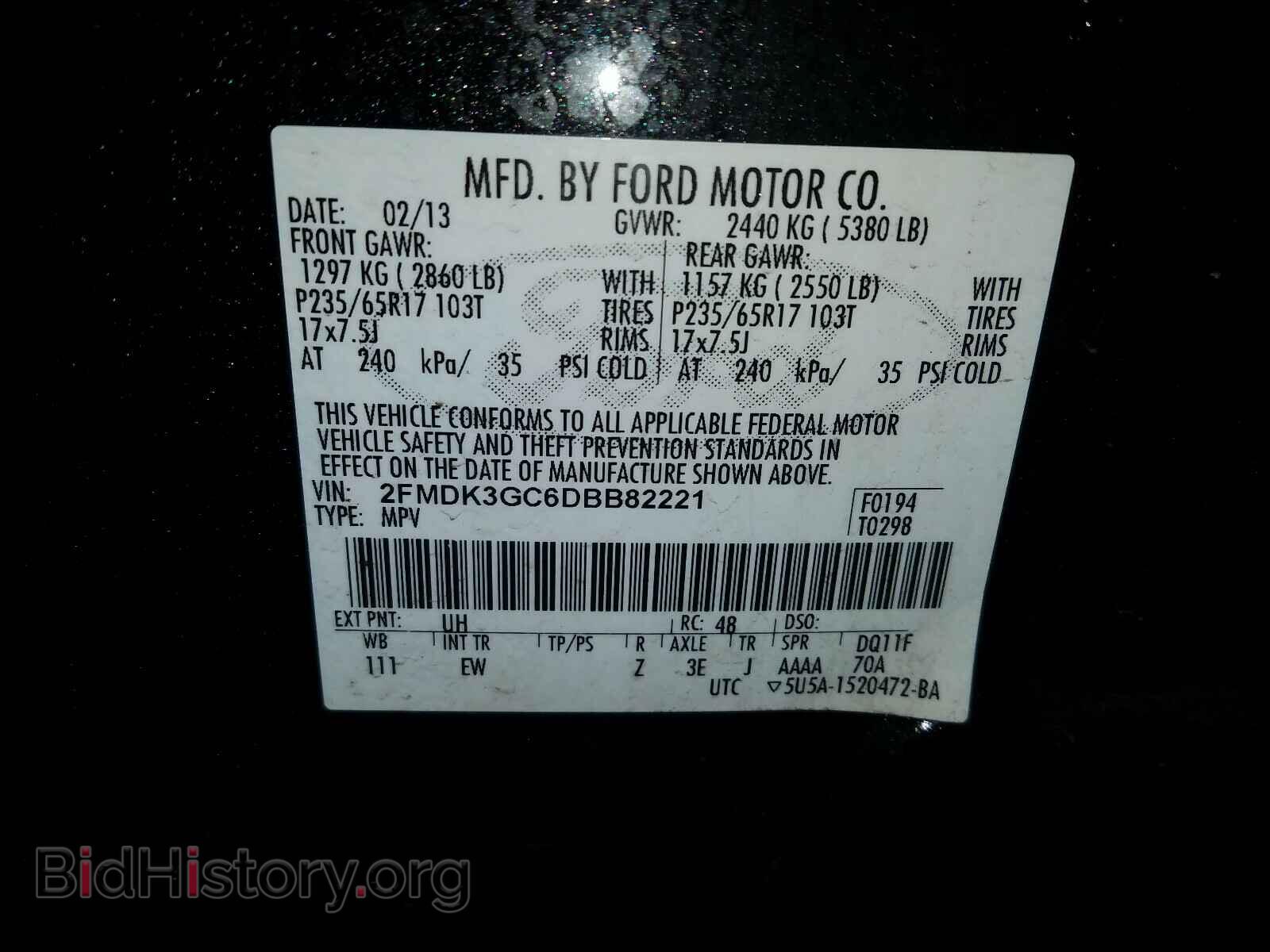 2013 FORD EDGE - VIN: 2FMDK3GC6DBB82221 - Photo 10