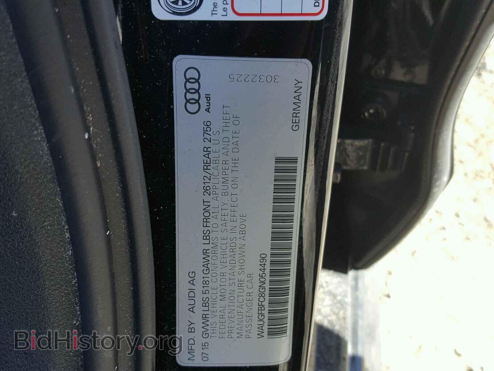 2016 AUDI A6 - VIN: WAUGFBFC8GN054490 - Фото 10