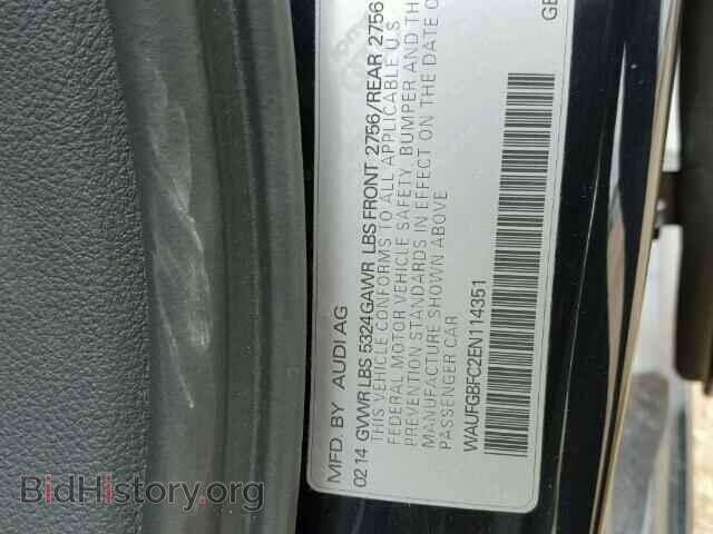 2014 AUDI A6 - VIN: WAUFGBFC2EN114351 - Фото 10
