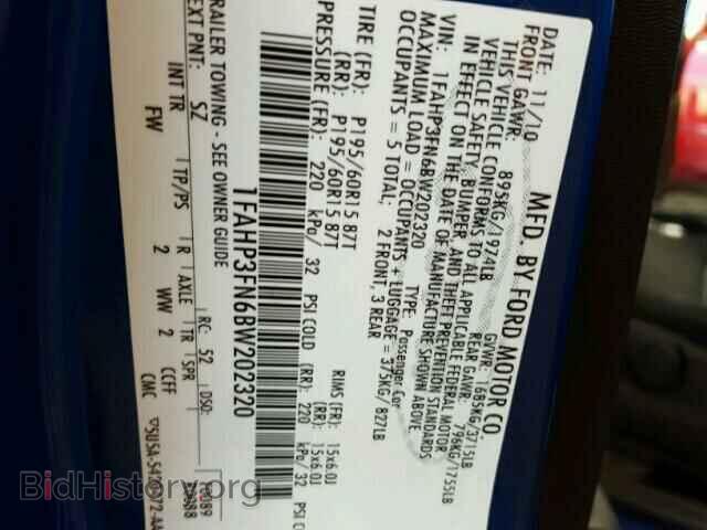 2011 FORD FOCUS - VIN: 1FAHP3FN6BW202320 - Фото 10