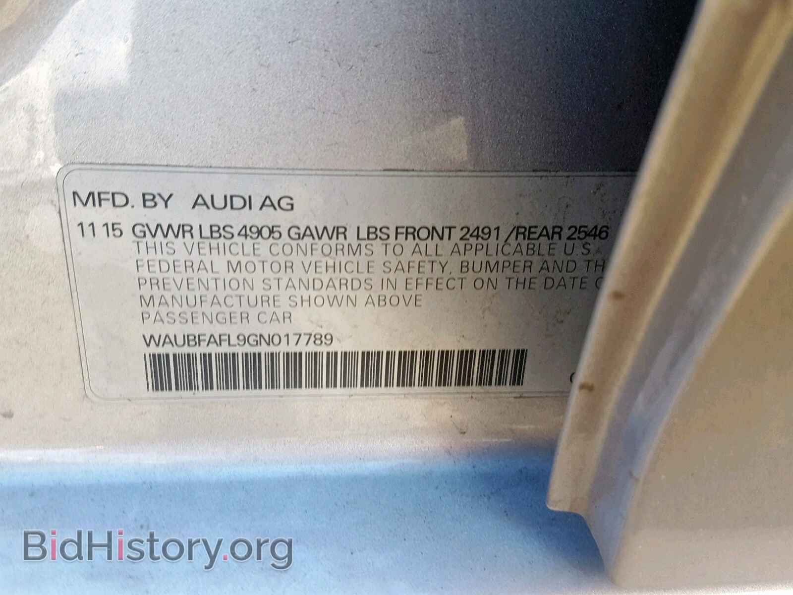 2016 AUDI A4 - VIN: WAUBFAFL9GN017789 - Photo 10