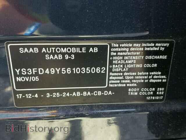2006 SAAB 9 3 - VIN: YS3FD49Y561035062 - Photo 10